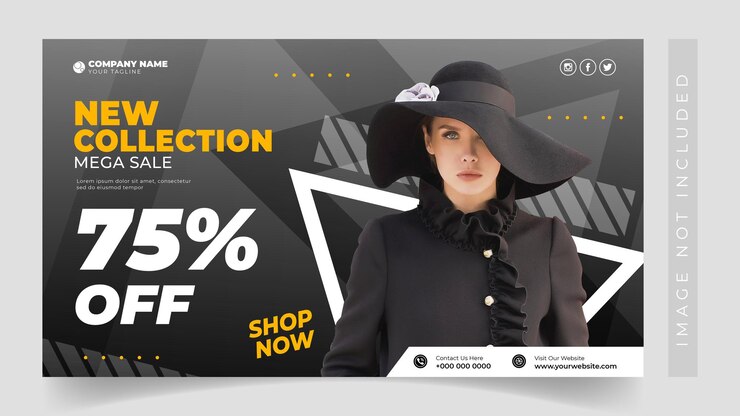 Fashion store banner template