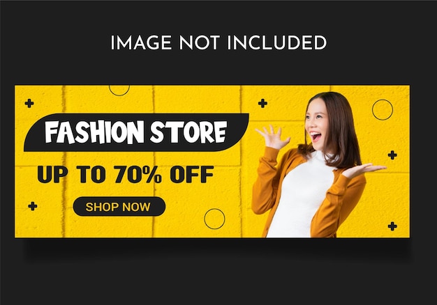 Fashion store facebook cover template