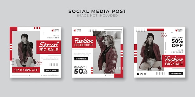 Fashion store social media post template