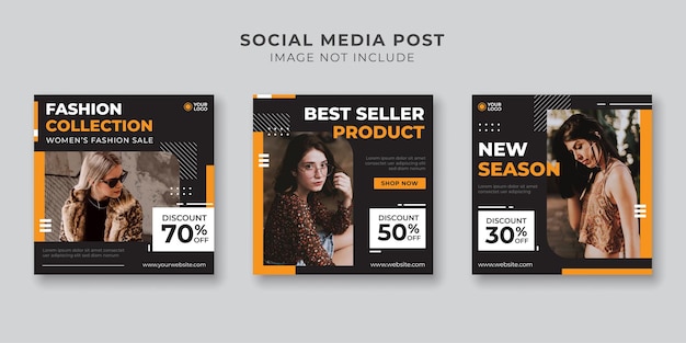 Fashion store social media post template