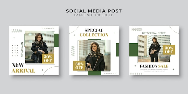 Fashion store social media promotion banner template