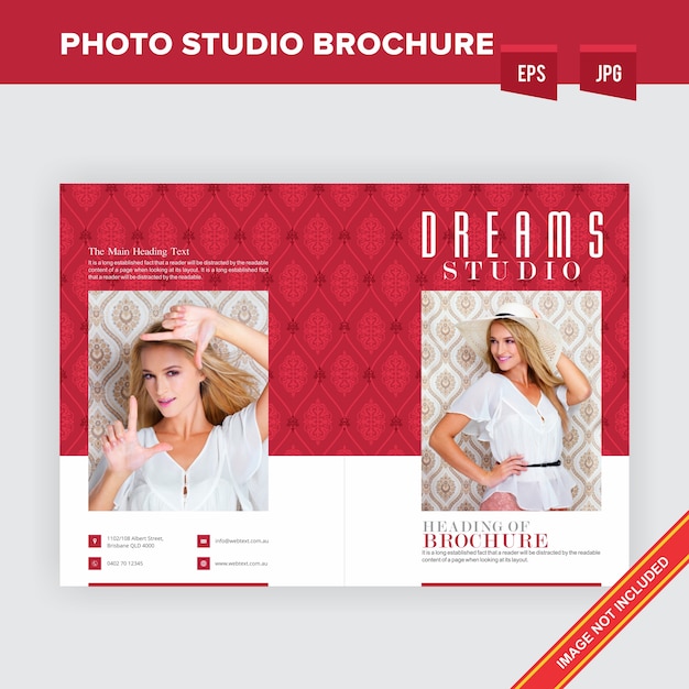 Fashion studio brochure template