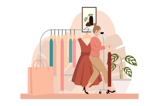 Fashion Style Flat Illustratie Ontwerp