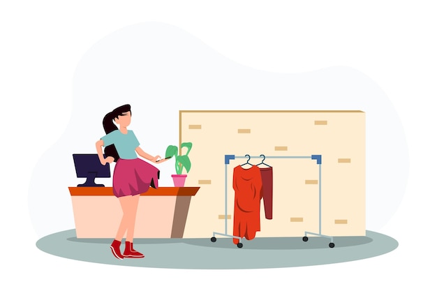 Fashion Style Flat Illustration Design