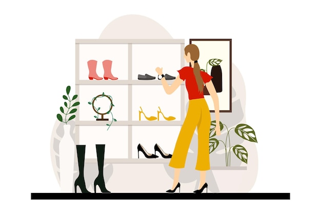 Fashion Style Flat Illustration Design