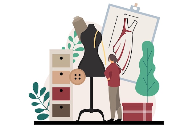 Vettore stile di moda flat illustration design