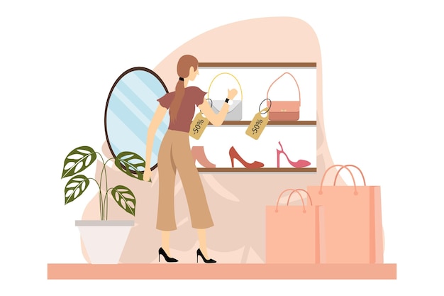 Fashion Style Flat Illustration Design