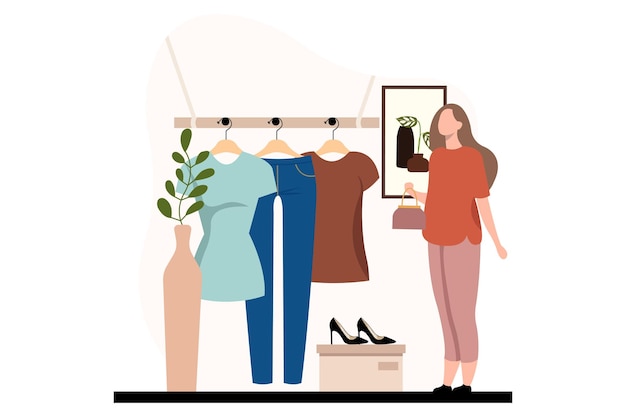 fashion style flat illustration design