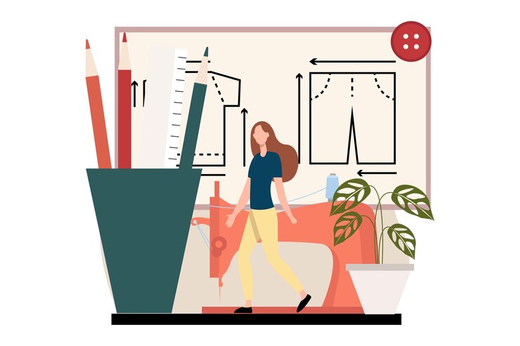 Модный стиль Flat Illustration Design