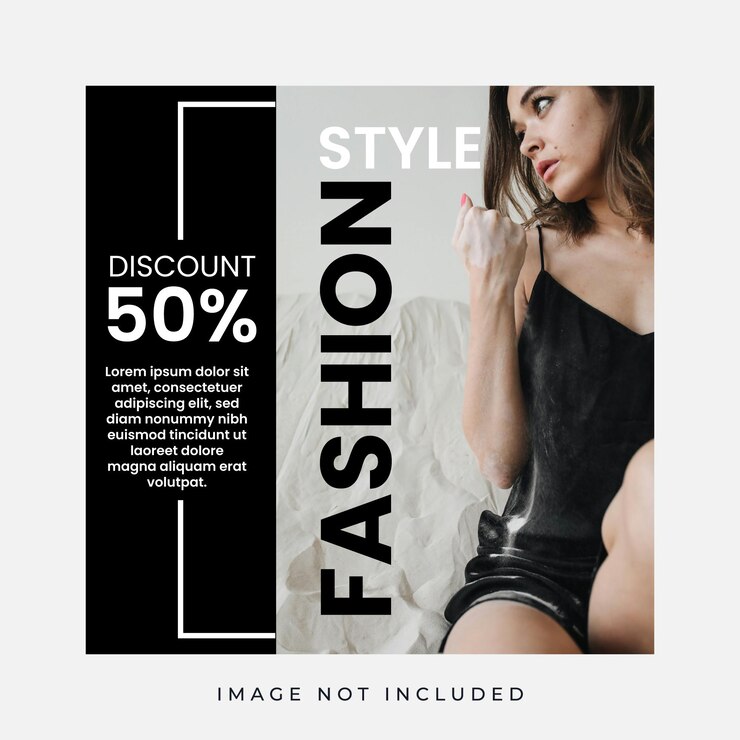 Vector fashion style instagram post template
