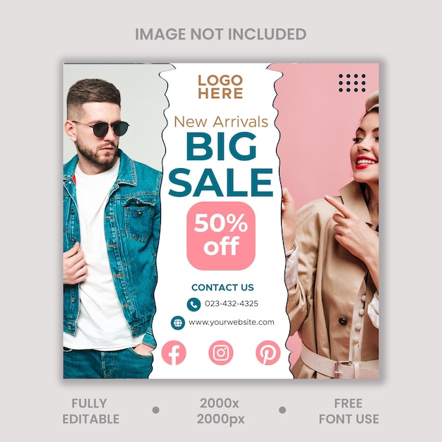 Vector fashion style post design