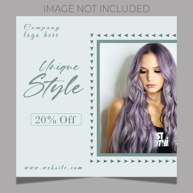 fashion style social media post design