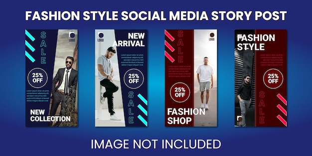 Fashion style social media story post