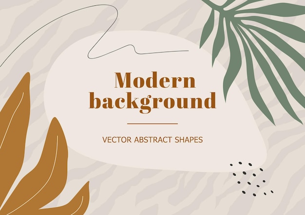 fashion stylish templates with organic abstract shapes and line contemporary vector illustration