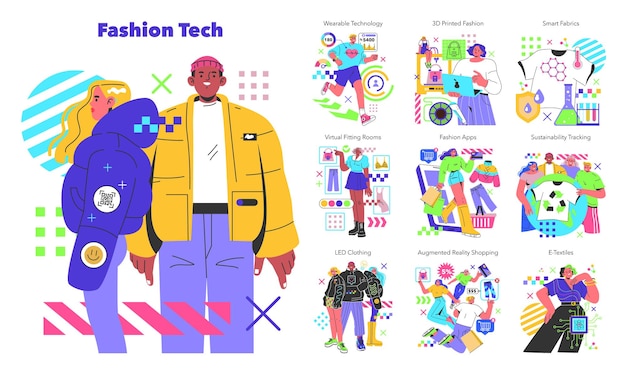 fashion tech concept integrating technology in style with wearable tech d printed outfits and smart
