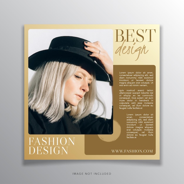 fashion template design banner for social media promotion