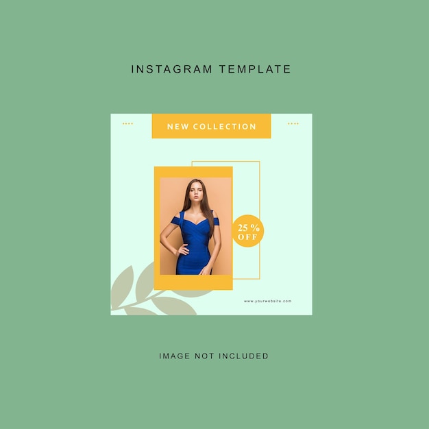 Vector fashion template for instagram