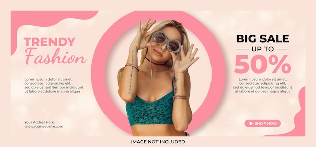 fashion web banner for shop advertisement