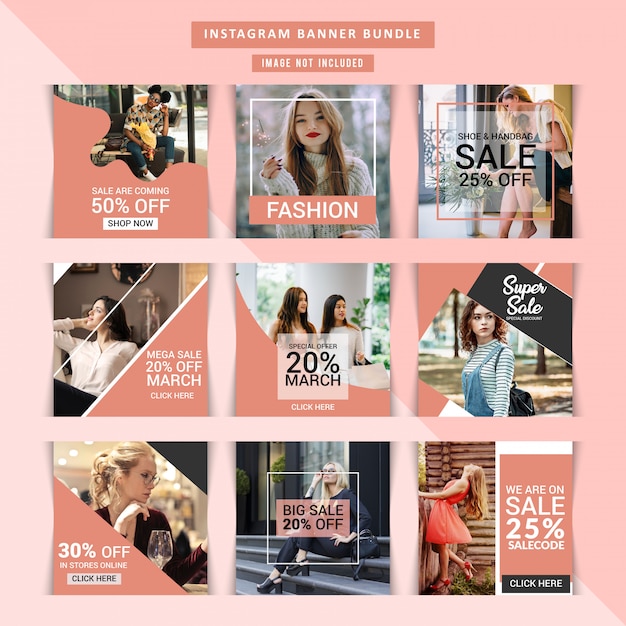 Banner web di moda per i social media