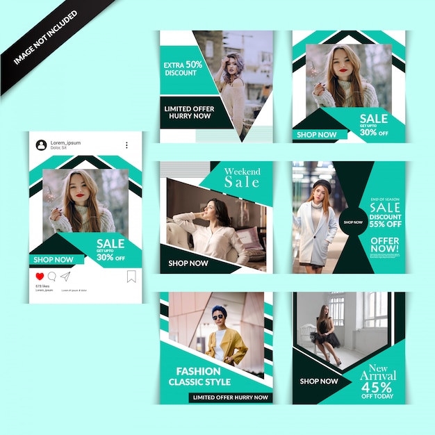 Vector fashion webbanner voor sociale media