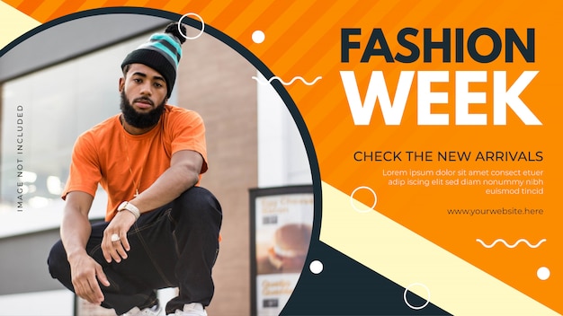 Vector fashion week banner template