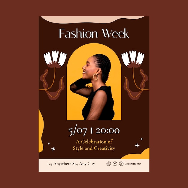 Vector fashion week template design