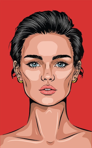 Vector fashion woman illustration