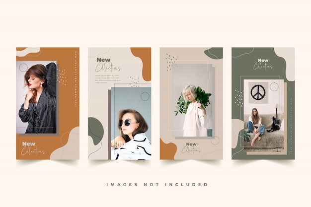 Fashion woman social media template  