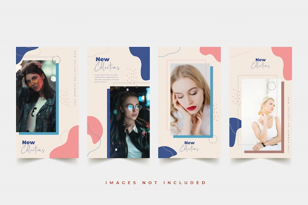 Fashion woman social media template  