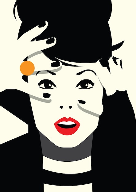 Fashion woman in style pop art. Vector illustration