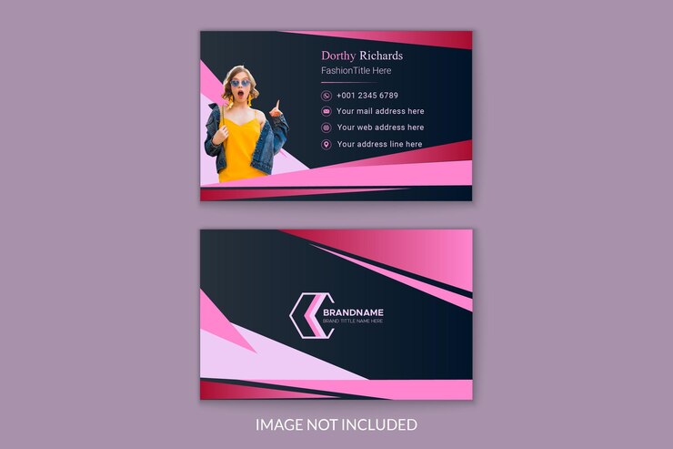 Vector fashion women gradient business card template