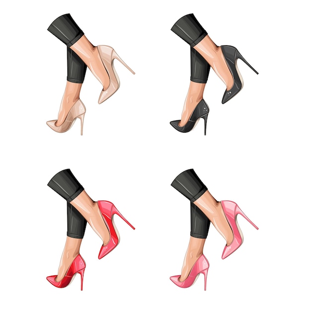 Fashion Women shoes High Heels Stiletto shoes Sexy Women Legs