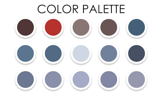 Fashionable color palette. Color swatches. Vector illustration