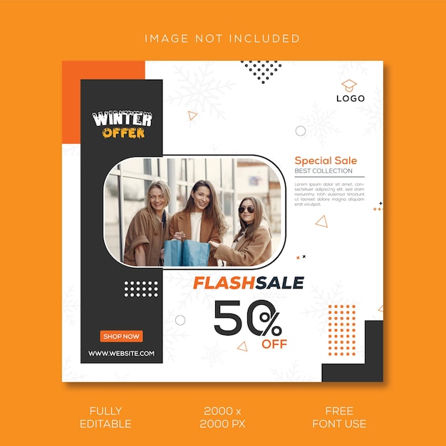 Fashionable item social media poster template