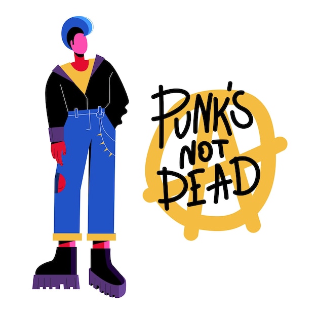 A fashionable man in jeans with a mohawk. Punks not dead. Park, rock and anarchy