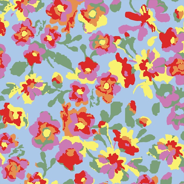 Vector fashionable pattern in small flowers. floral background for textiles. liberty style.