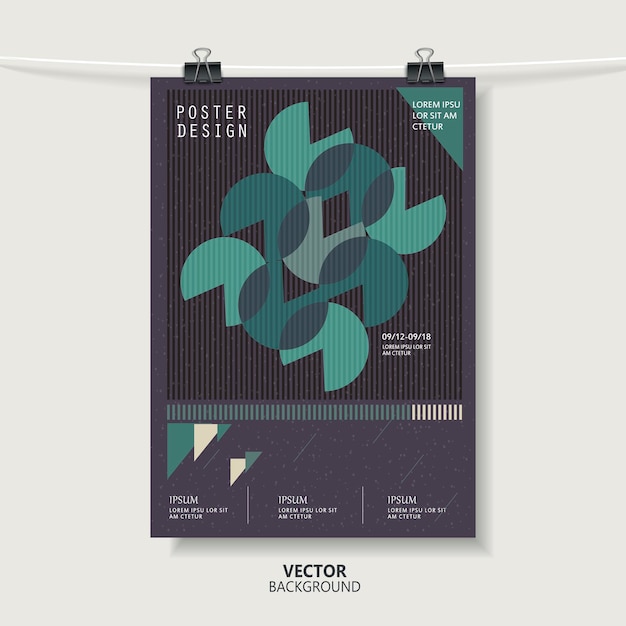 Vector fashionable poster design template