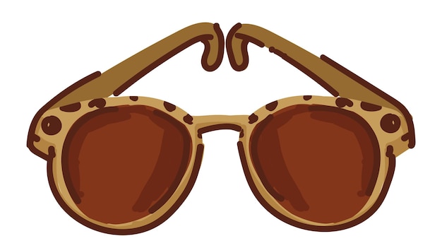 Модные солнцезащитные очки с пластиковой рамкой вектор