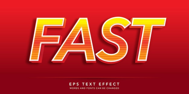 fast 3d editable text effect