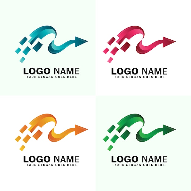 Fast arrow logo template