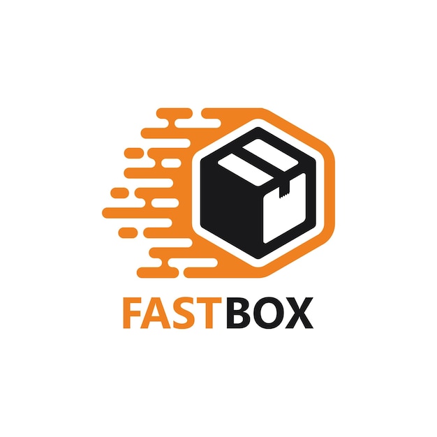 Fast box logo template design