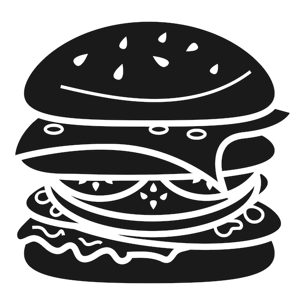 Fast burger icon Simple illustration of fast burger vector icon for web design isolated on white background