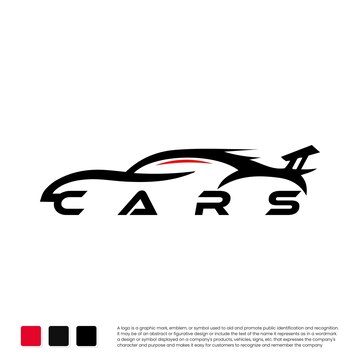 Premium Vector | Fast car logo design with car letters