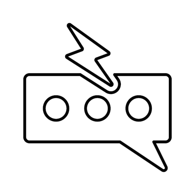 Fast Chat icon Line outline design