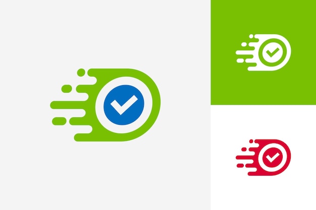 Fast Check Logo Template Design Vector, embleem, ontwerpconcept, creatief symbool, pictogram