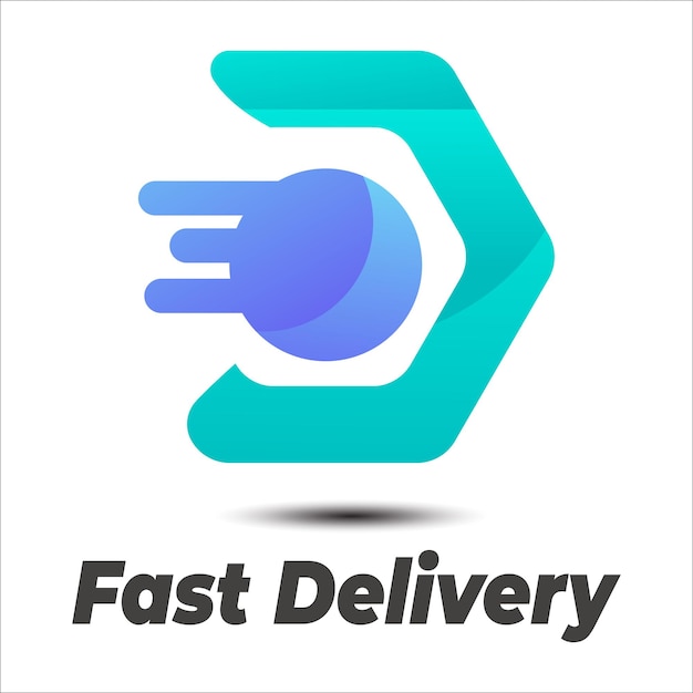 Vector fast delivery logo