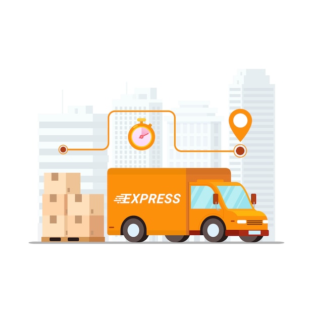 Fast delivery service concept