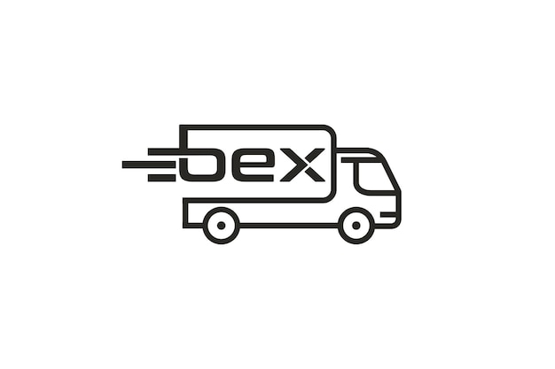 Fast delivery truck logo