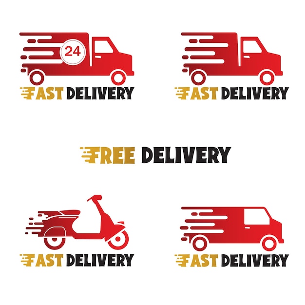 Fast delivery vehicle logo