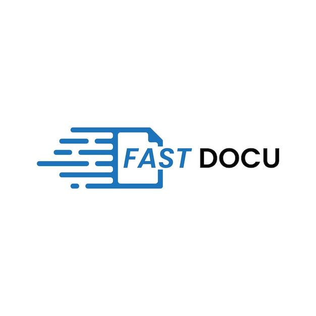 Vector fast document logo design